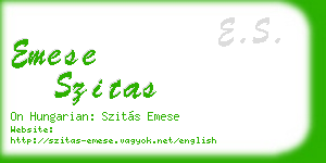 emese szitas business card